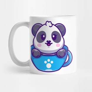 Cute panda on cup coffee cartoon Mug